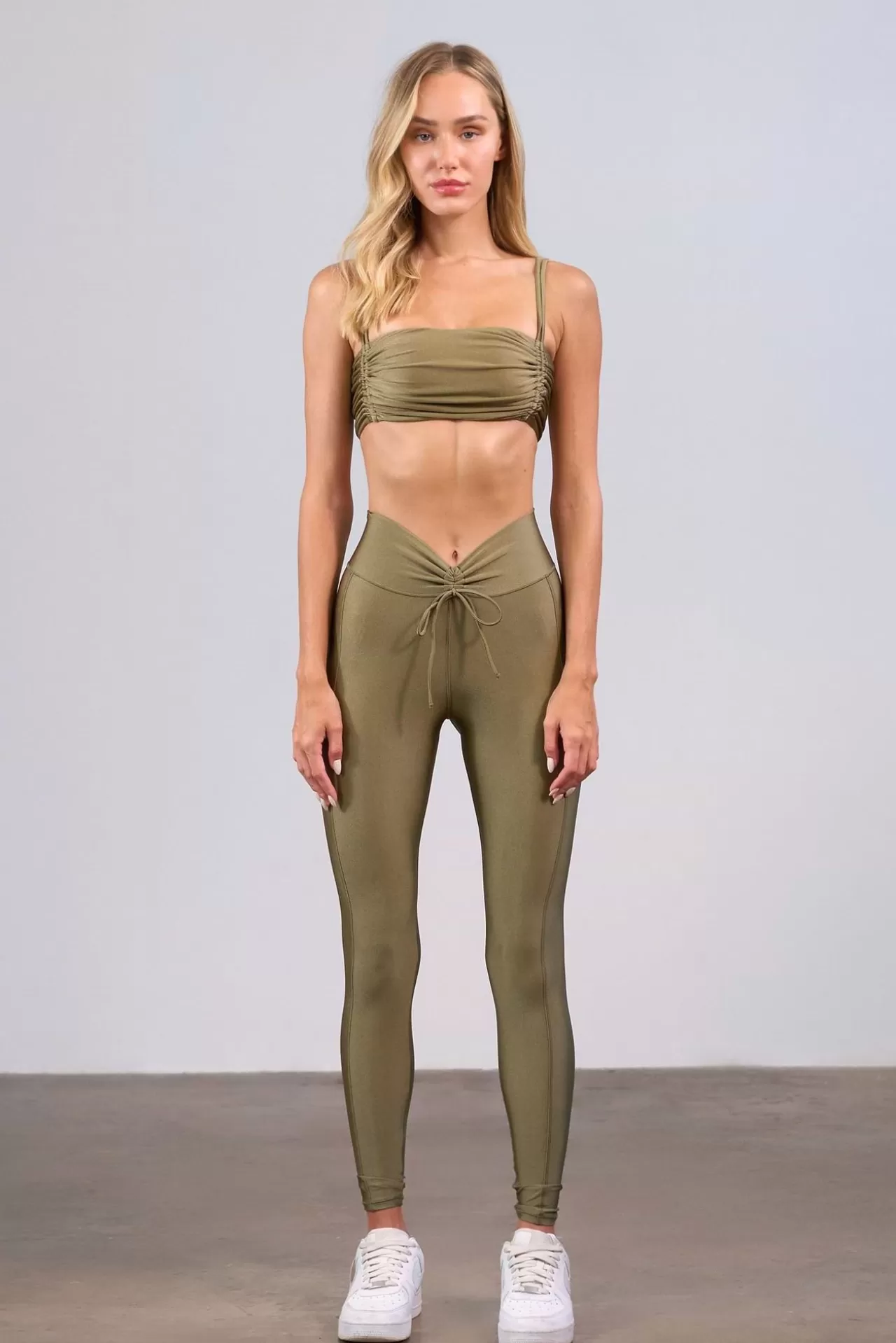 Outlet Nika Olive Green - Legging Leggings