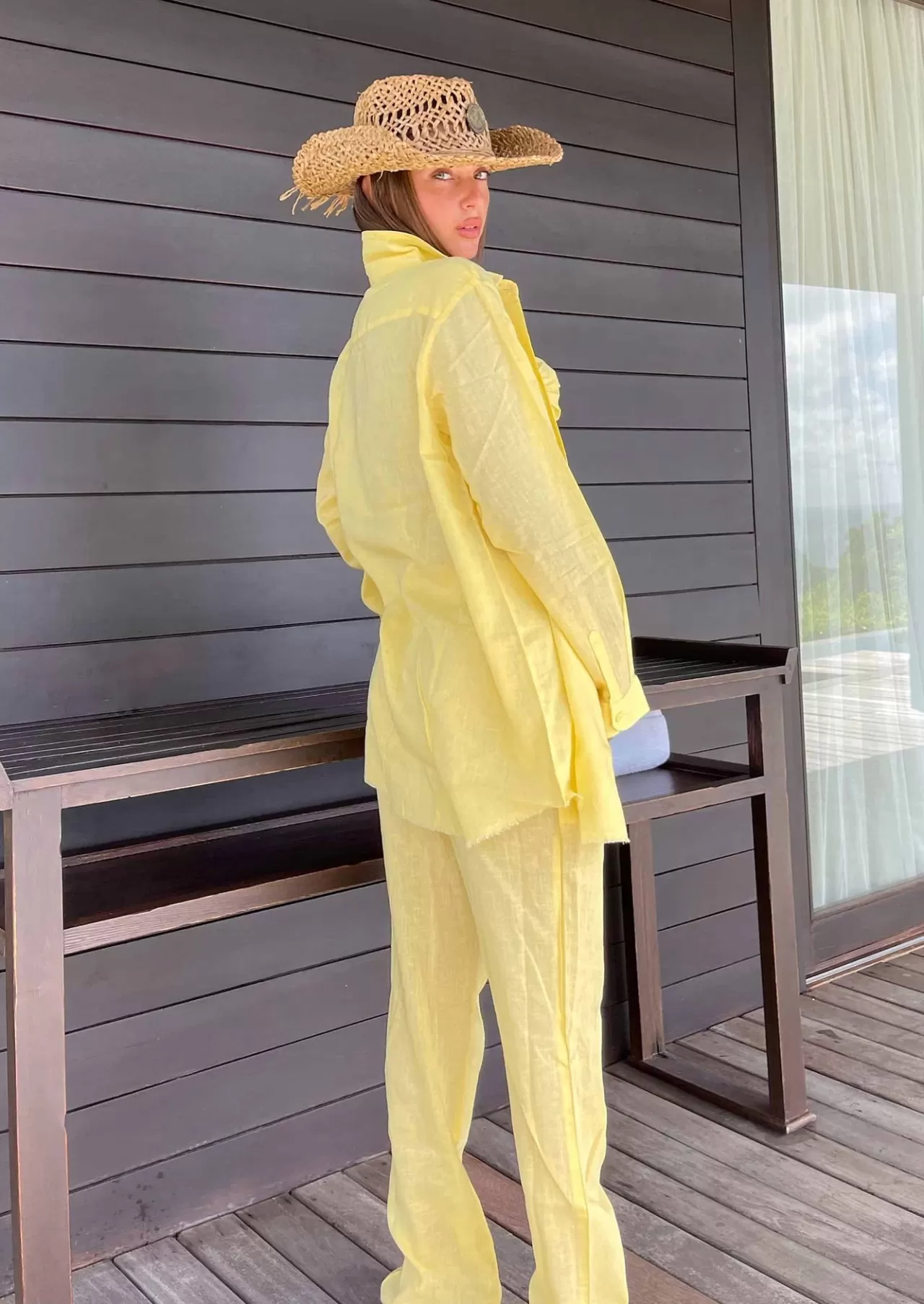 New Sandy Linen Baby Yellow - Pants Pants